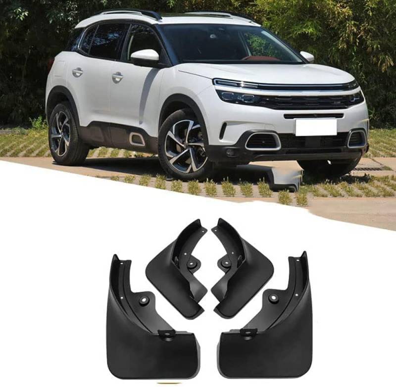 4 Stücke Auto Schmutzfänger für Citroen C5 AIRCROSS 2016-2021, Vordere Hintere Kotflügel Spritzschutz Auto Fender Vollschutz ZubehöR von PEKMAR