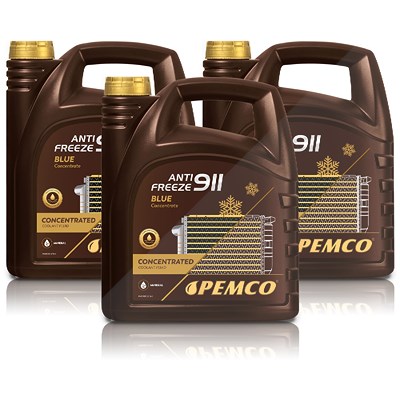 Pemco 3x 5 L Antifreeze 911 (-40) Kühlerfrostschutzkonzentrat von PEMCO