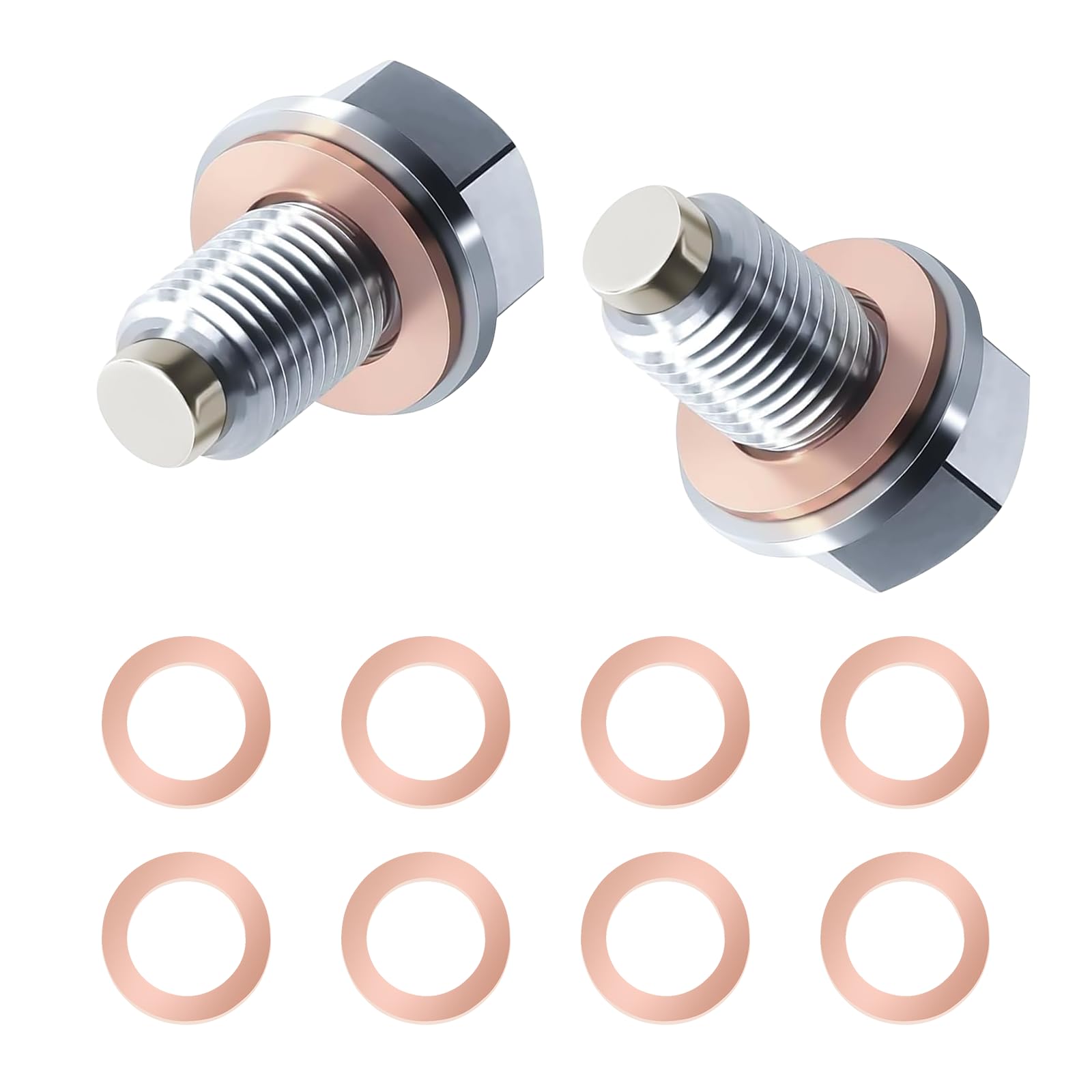 2 Stück Magnetische ölablassschraube,M14 x 1,5 mit 10 ölablassschraube Dichtung öl Ablassen Schraube Magnetische Dichtung Ölwannenablassmutter Ablassschraube Öl für Meisten Autos Boote Motorräder von PENCHUAN