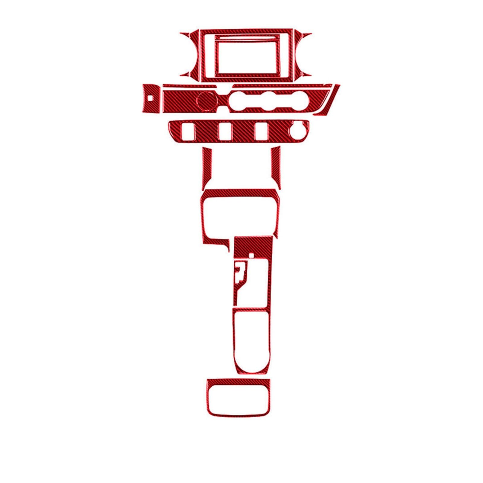 Innenleisten 23 Stücke Carbon Look Interior Center Konsole Abdeckung Trim Rot Für Tacoma Double CAB 2016 2017 2018 2019 2020 2021 2022 von PENGJ
