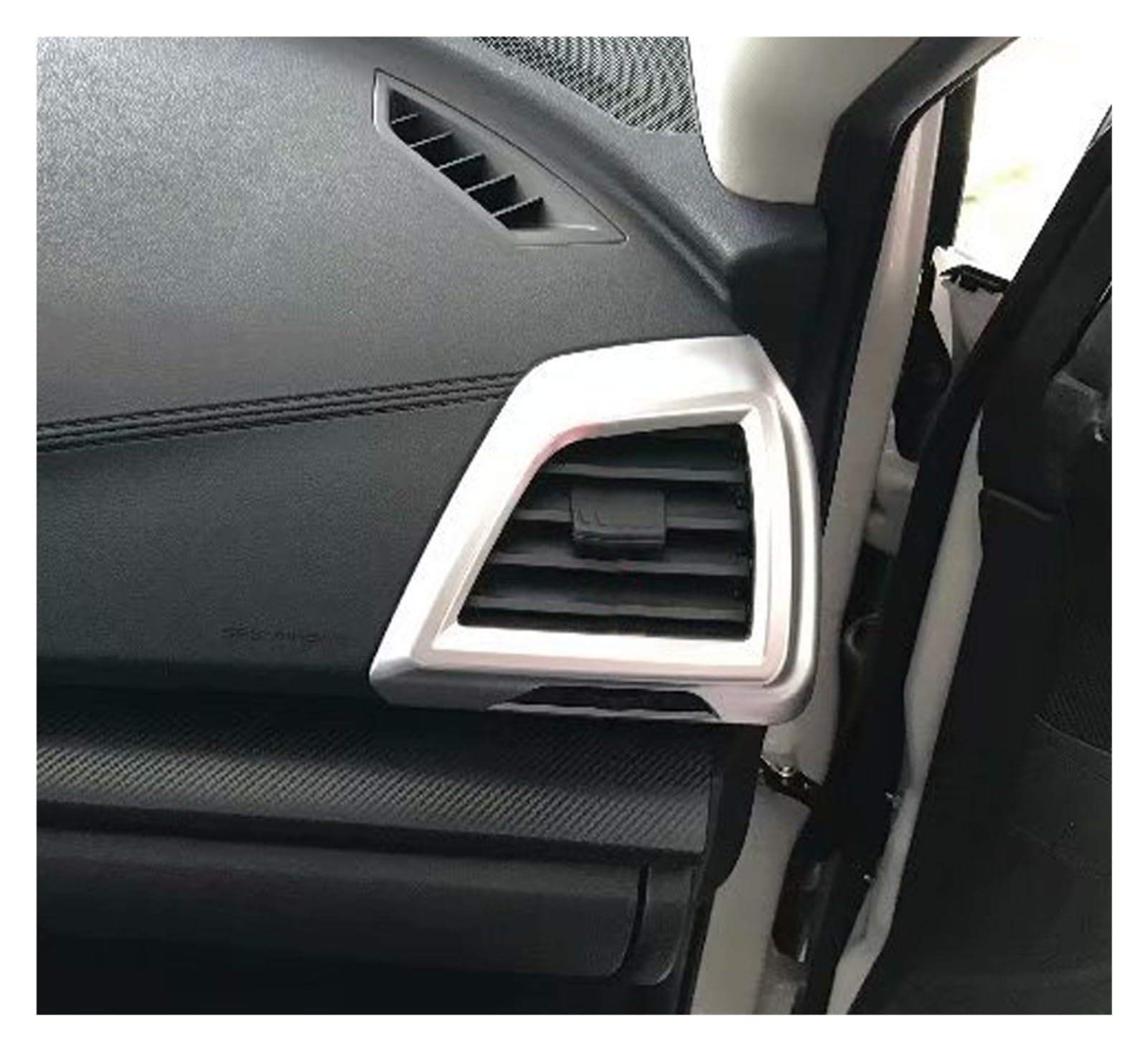 Innenleisten Auto Center Air Vent Panel Rahmen Trim Abdeckung Aufkleber Innen Zubehör Für XV Crosstrek 2018-2023(Orange,Blue,Green,Silver,Black,Side) von PENGJ