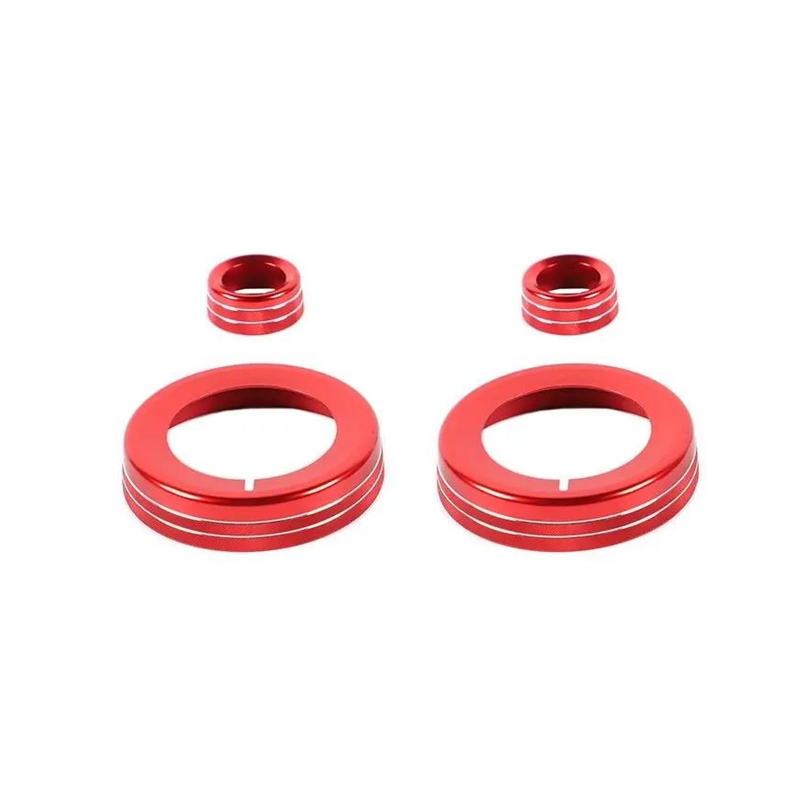 Innenleisten Auto Center Control Schalter Knopf Knopf Dekor Ring Abdeckung Aluminium Legierung Innen Zubehör Für Camaro 2010-2015(Rot) von PENGJ