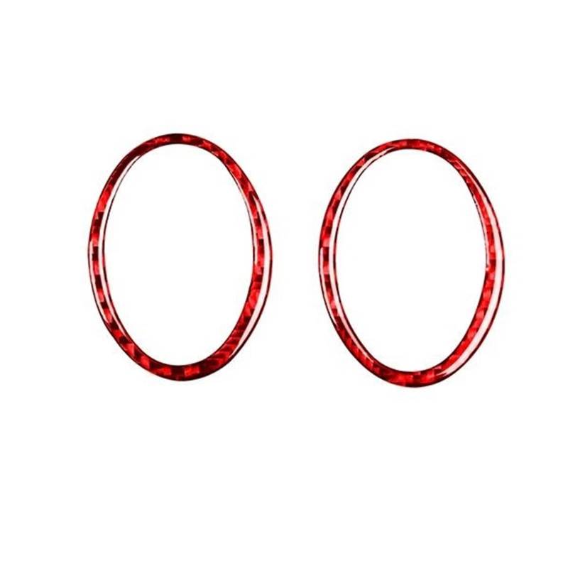 Innenleisten Auto Instrument Air Outlet Ring Trim Aufkleber Innen Zubehör Für Cobalt 2005 2006 2007 2008 2009 2010(Carbon Red) von PENGJ