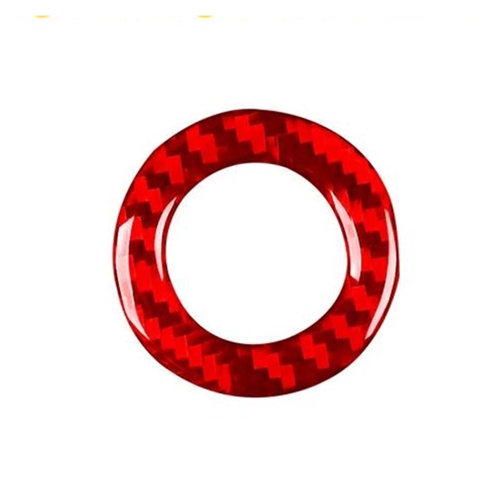 Innenleisten Auto Key Start Ring Trim Aufkleber Innen Zubehör Dekoration Für Avenger 2011 2012 2013 2014(Carbon Red) von PENGJ