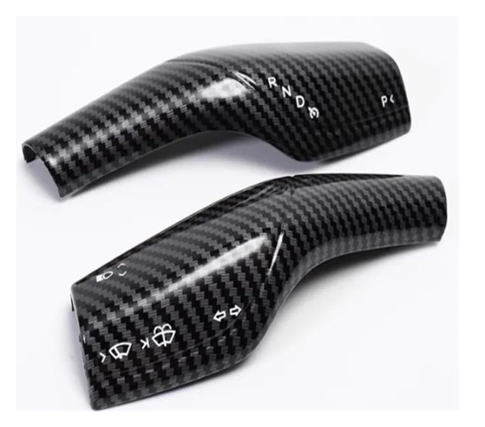 Innenleisten Auto Schalthebel Abdeckung Wischer Hebel Griff Schutz Shifter Shell Für Modell 3Y 2021-2023(Carbon fiber ABS) von PENGJ