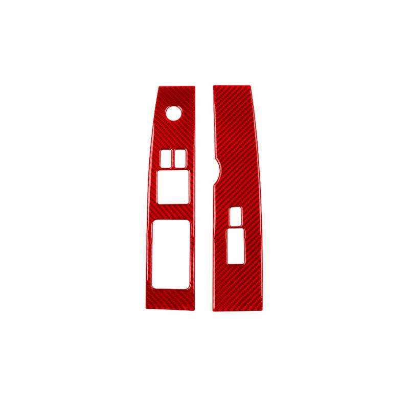 Innenleisten Für 350Z Z33 2003-2009 Fensterheber Schalter Taste Panel Dekoration Trim Abdeckung Aufkleber Aufkleber Auto Zubehör(Rot) von PENGJ