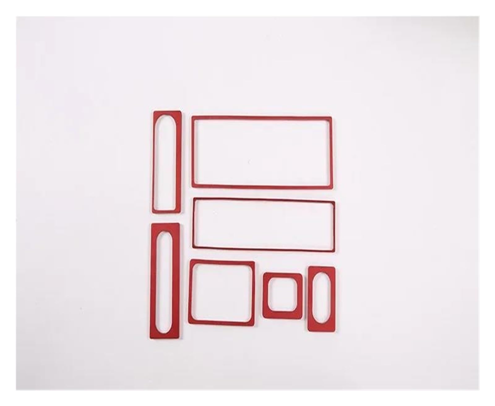 Innenleisten Für H2 2003–2007, Aluminiumlegierung, Zentralsteuerung, Klimaanlage, Schalter, Knopf, Dekorativer Rahmen(Rot) von PENGJ