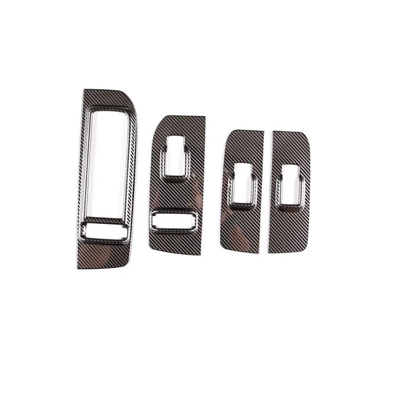 Innenleisten Für H3 2005-2009 Auto Tür Fenster Glas Lift Schalter Rahmen Abdeckung Trim Aufkleber Auto Zubehör(Carbon Fiber a) von PENGJ