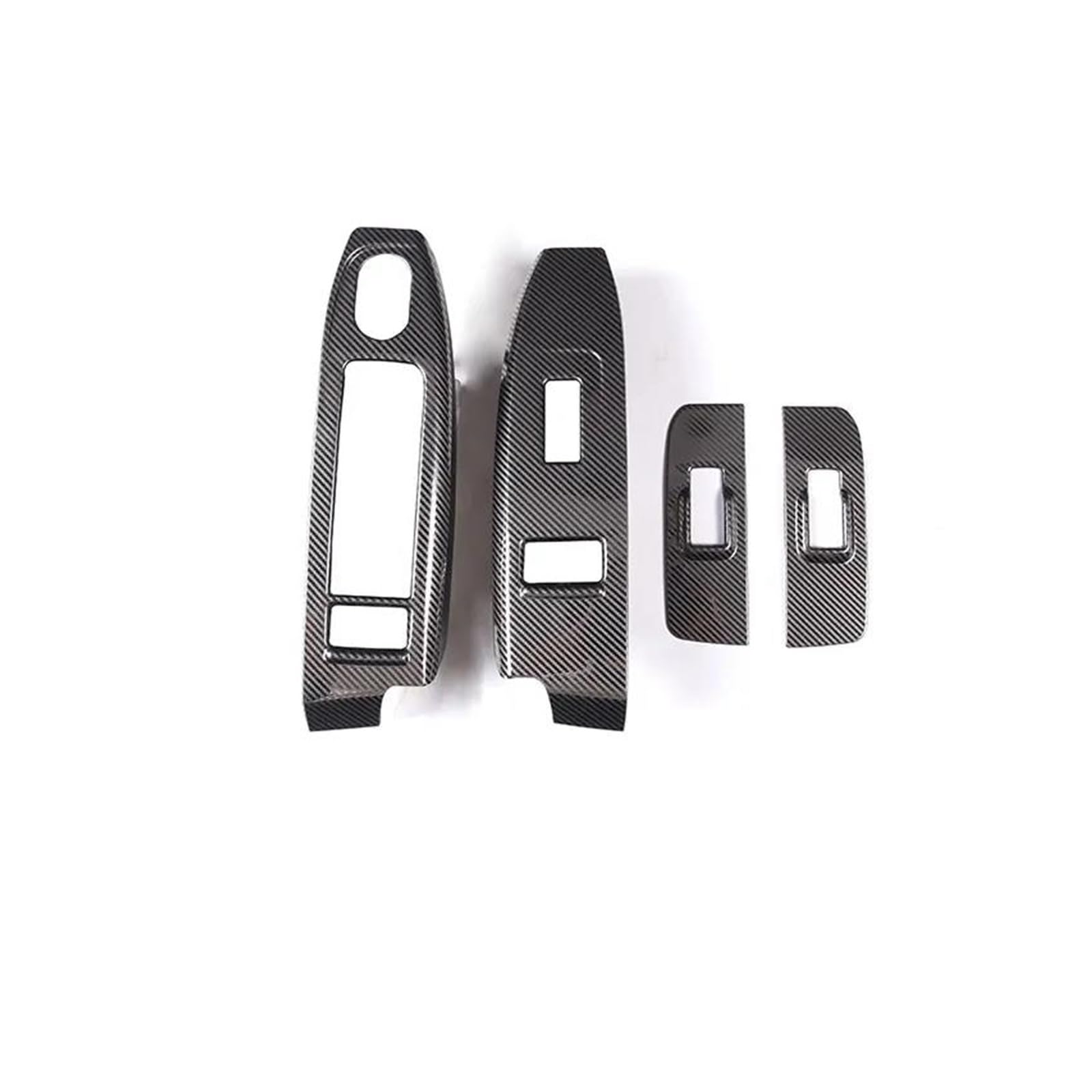 Innenleisten Für H3 2005-2009 Auto Tür Fenster Glas Lift Schalter Rahmen Abdeckung Trim Aufkleber Auto Zubehör(Carbon Fiber b) von PENGJ