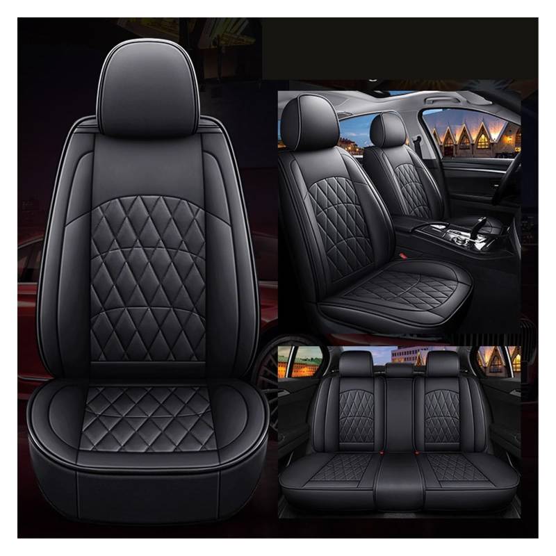 Innenleisten Universelle Kunstleder-Autositzbezüge Für E87 1 Serie E81 E82 E88 F20 F21 F52 F40 Zubehör Innendetails(Schwarz,5 Seat) von PENGJ