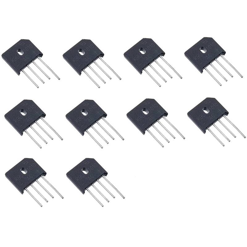 PENGLIN 10 Stück KBU1010 1010 Brückengleichrichter Diode 10A 1000V Silizium Brückengleichrichter，4Pins von PENGLIN