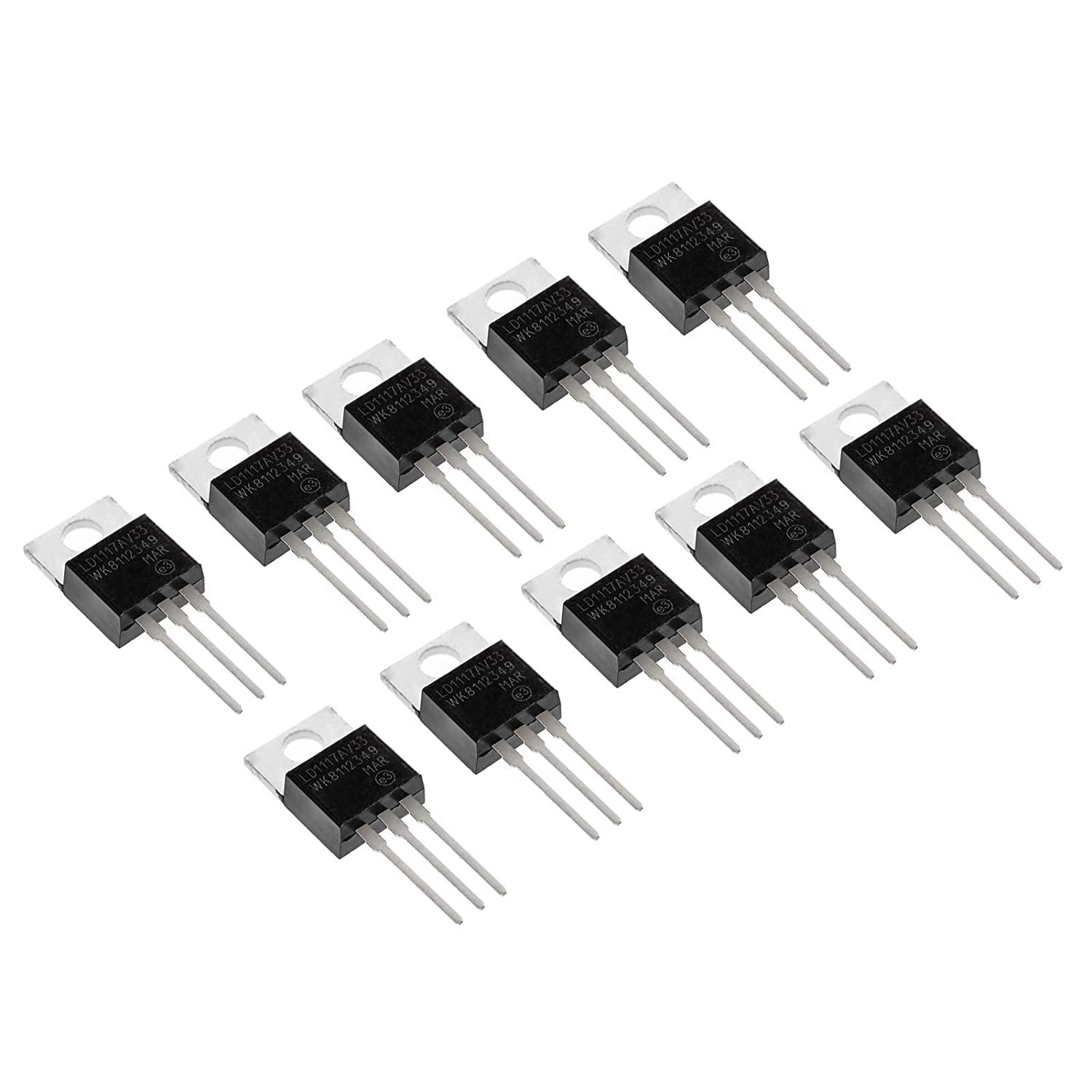 PENGLIN 10PCS LD1117V33 LD111 LD33V Linearer Spannungsregler 950mA 3.3V TO-220,3-Pin von PENGLIN