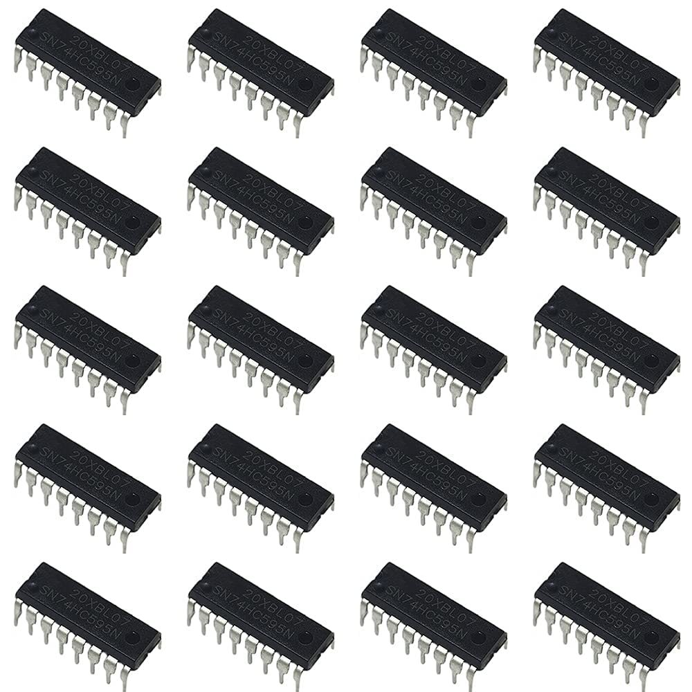 PENGLIN 20 Stück 74HC595N 74HC595 8-Bit-Schieberegister mit verriegeltem 3-State-Ausgang, DIP-16. von PENGLIN