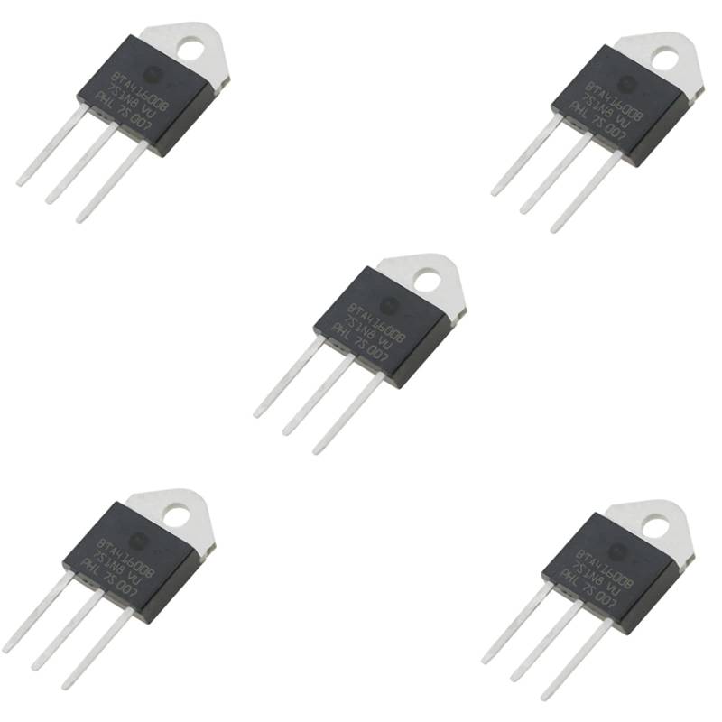 PENGLIN 5 Stück BTA41-600B Hochleistungs-Thyristor, BTA41-600B TRIAC Bidirektionaler Thyristor, Gate-Trigger 1,3V 100mA,Durchgangsbohrung,3-Pin von PENGLIN