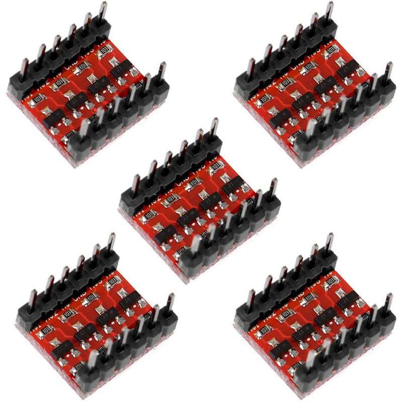 PENGLIN 5PCS 4 Chanels High Speed Bi-Directional 3.3V-5V Logic Level Converter für Arduino Raspberry Pi Elektronikentwicklung von PENGLIN