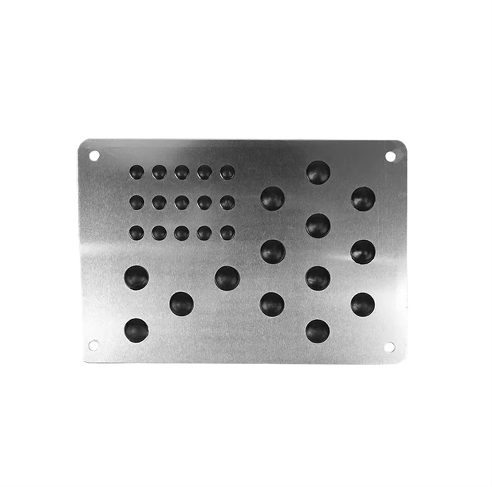 PENGNAQP Aluminiumlegierung Auto Bodenmatte Teppich Dicke Fersenplatte Pedal 22x15cm Auto Styling Abdeckung Autozubehör von PENGNAQP