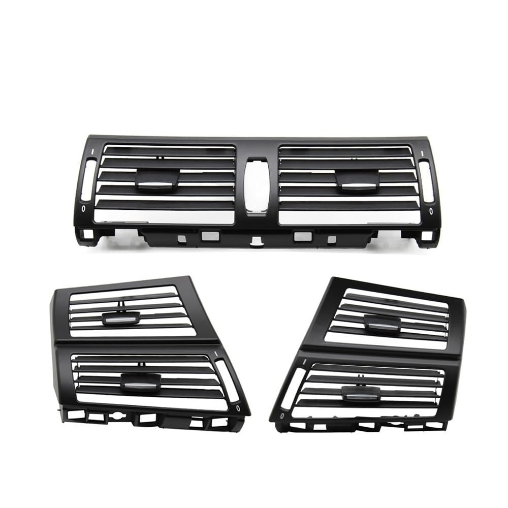 PENGNAQP Auto A/C Entlüftung Kompatibel mit X5 X6 E70 E71 E72 2007-2013 LHD RHD Vorne Zentral Links Rechts Hinten Klimaanlage AC Vent Grille Outlet Abdeckung(Front 3PCS Set) von PENGNAQP