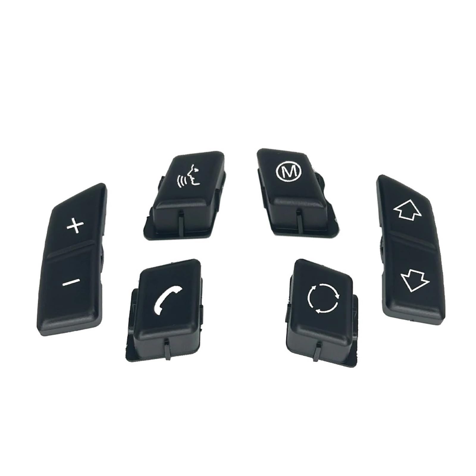 PENGNAQP Auto Knopfdekoration Kompatibel mit 3er E90 E92 E93 M3 2007–2013. Auto-Lenkrad-M-Knopf-Schalter, Ersatzverkleidung, Auto-Zubehör(6) von PENGNAQP