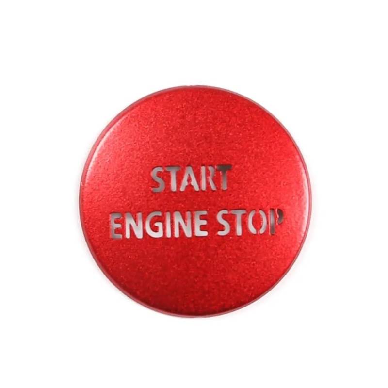 PENGNAQP Auto Knopfdekoration Kompatibel mit Land für Rover für Discovery 4 LR4 für Freelander 2 Auto Motor Start Stop Push Button Schalter Aufkleber Abdeckung(Red) von PENGNAQP