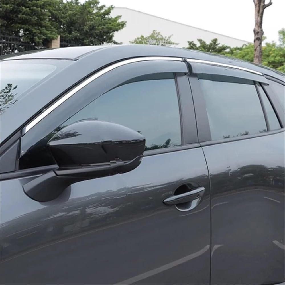 PENGNAQP Auto Windabweiser Kompatibel Mit Mazda Für CX50 CX-50 2023 2024 Autofenster Visier Tür Regen Sonnenschutz Seitenfenster Abdeckung Trim von PENGNAQP