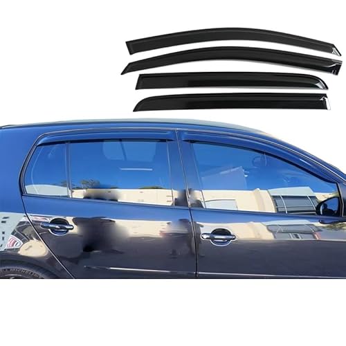 PENGNAQP Auto Windabweiser Kompatibel mit VW für Golf 5 V MK5 TDI GTI R32 2004-2008 Seitenfensterabweiser Sonne Regenschutz Türvisier Wetterschutz von PENGNAQP