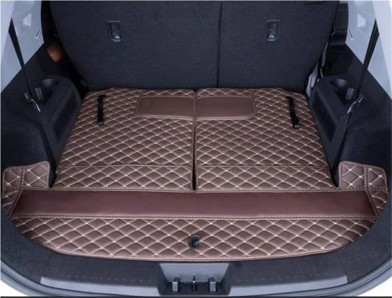 PENGNAQP Kompatibel Mit Chery Für Tiggo 8 Pro 2020 2021 2022 2023 2024 7 Sitze Kofferraummatten Cargo-Liner Zubehör Kofferraummatte(3pcs Brown) von PENGNAQP