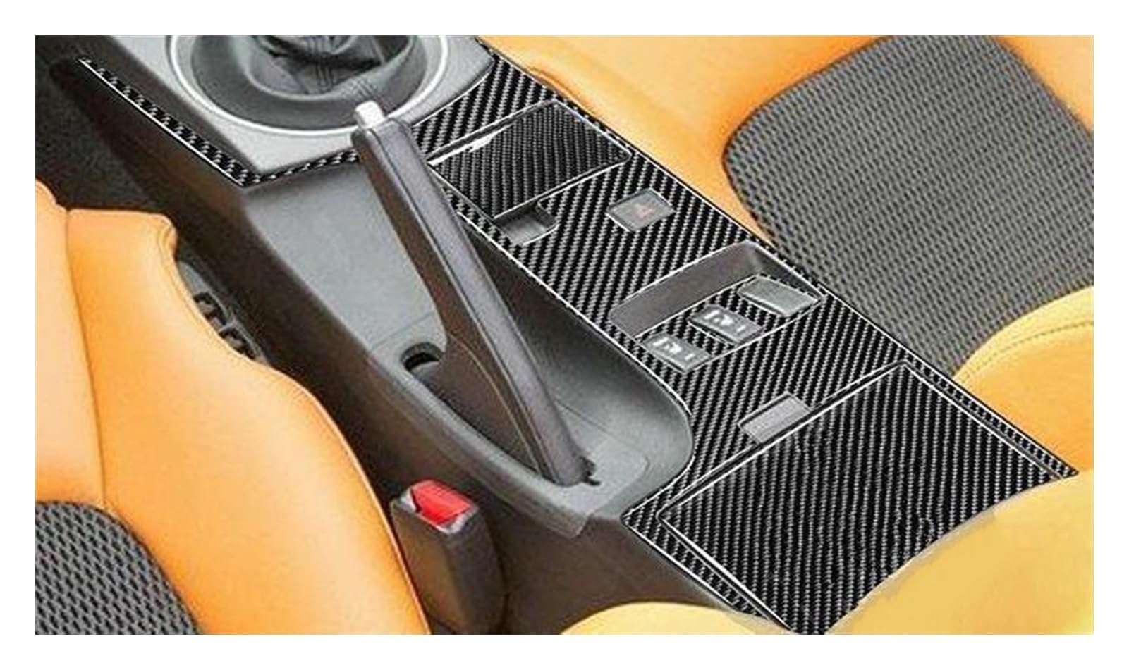 PENGNAQP Kompatibel Mit Nissan Für 350Z Z33 2003–2009 Auto Carbon Fiber Central Control Gear Panel Dashboard Dekoration Abdeckung Aufkleber Full Set Anzug Interieur-Zubehör(16) von PENGNAQP