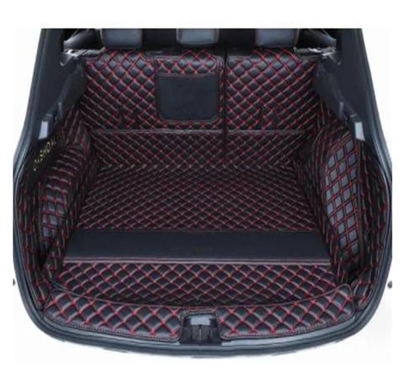 PENGNAQP Kompatibel Mit Nissan Für Qashqai J10 2007–2011 Kofferraummatten Tablett Cargo-Liner Schutzteppiche Kofferraummatte(Black red 6pcs) von PENGNAQP