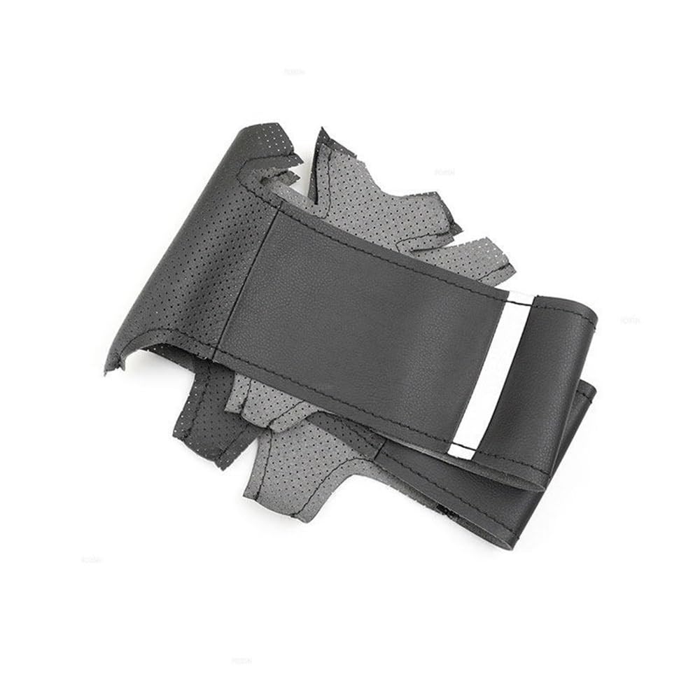 PENGNAQP Kompatibel mit 1er F20 F21 2014–2019 für M135i 2014–2015 für M140i 2015–2019 handgeflochtene Auto-Lenkradabdeckung PU-Besatz Interieur-Zubehör(B White Strip) von PENGNAQP