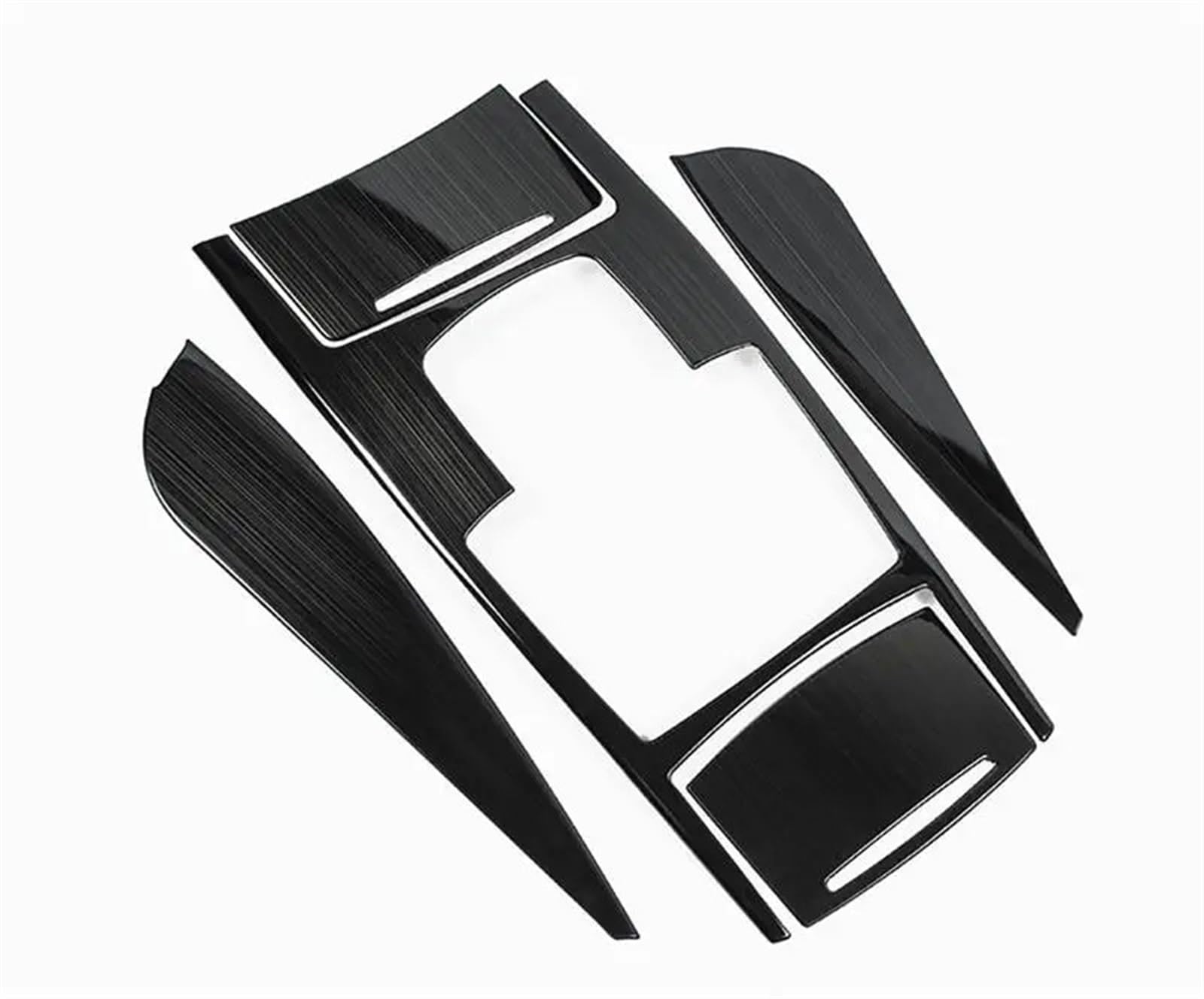 PENGNAQP Kompatibel mit A6 C5 C6 2005–2011, LHD, Auto-Multimedia-Handauflage, Schalttafel-Dekoration, Abdeckungen, Aufkleber, Verkleidung, Innen-Styling Interieur-Zubehör(Black) von PENGNAQP