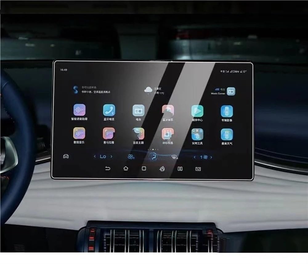 PENGNAQP Kompatibel mit BYD für Atto 3 für Yuan für Plus 2022 2023 2024 gehärtetes Glas Film Displayschutzfolie Navigation Touchscreen Schutzfolie(1pc 15.6inch GPS) von PENGNAQP