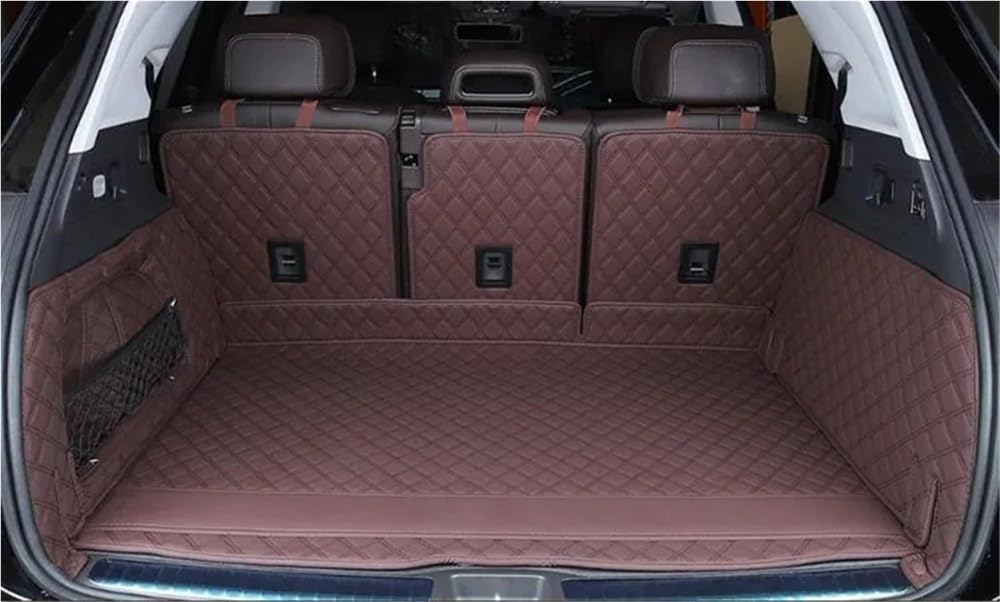 PENGNAQP Kompatibel mit Benz für EQS 580 SUV 5 Sitze 2023 2024 Spezial-Kofferraummatten wasserdichte Cargo-Liner-Kofferraumteppichabdeckung Kofferraummatte(Wine red) von PENGNAQP