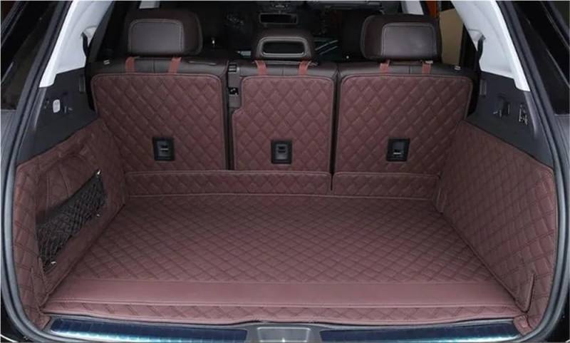 PENGNAQP Kompatibel mit Benz für EQS 580 SUV 5 Sitze 2023 2024 Spezial-Kofferraummatten wasserdichte Cargo-Liner-Kofferraumteppichabdeckung Kofferraummatte(Wine red) von PENGNAQP