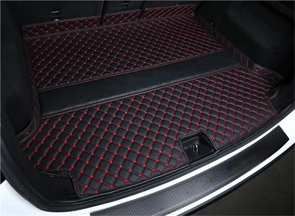 PENGNAQP Kompatibel mit Benz für GLA250 2021 2022 spezielle Kofferraummatten Cargo-Liner-Matten Kofferraumteppiche Kofferraummatte(Black with red) von PENGNAQP