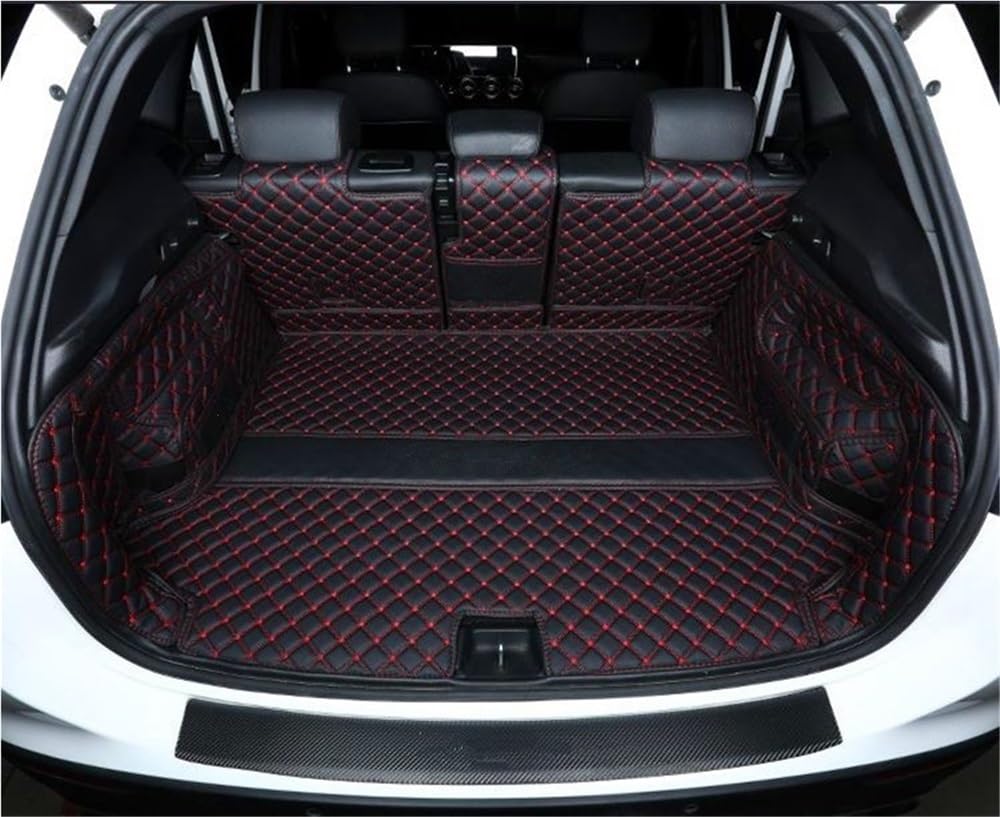 PENGNAQP Kompatibel mit Benz für GLA250 2021 2022 spezielle Kofferraummatten Cargo-Liner-Matten Kofferraumteppiche Kofferraummatte(Black with red) von PENGNAQP