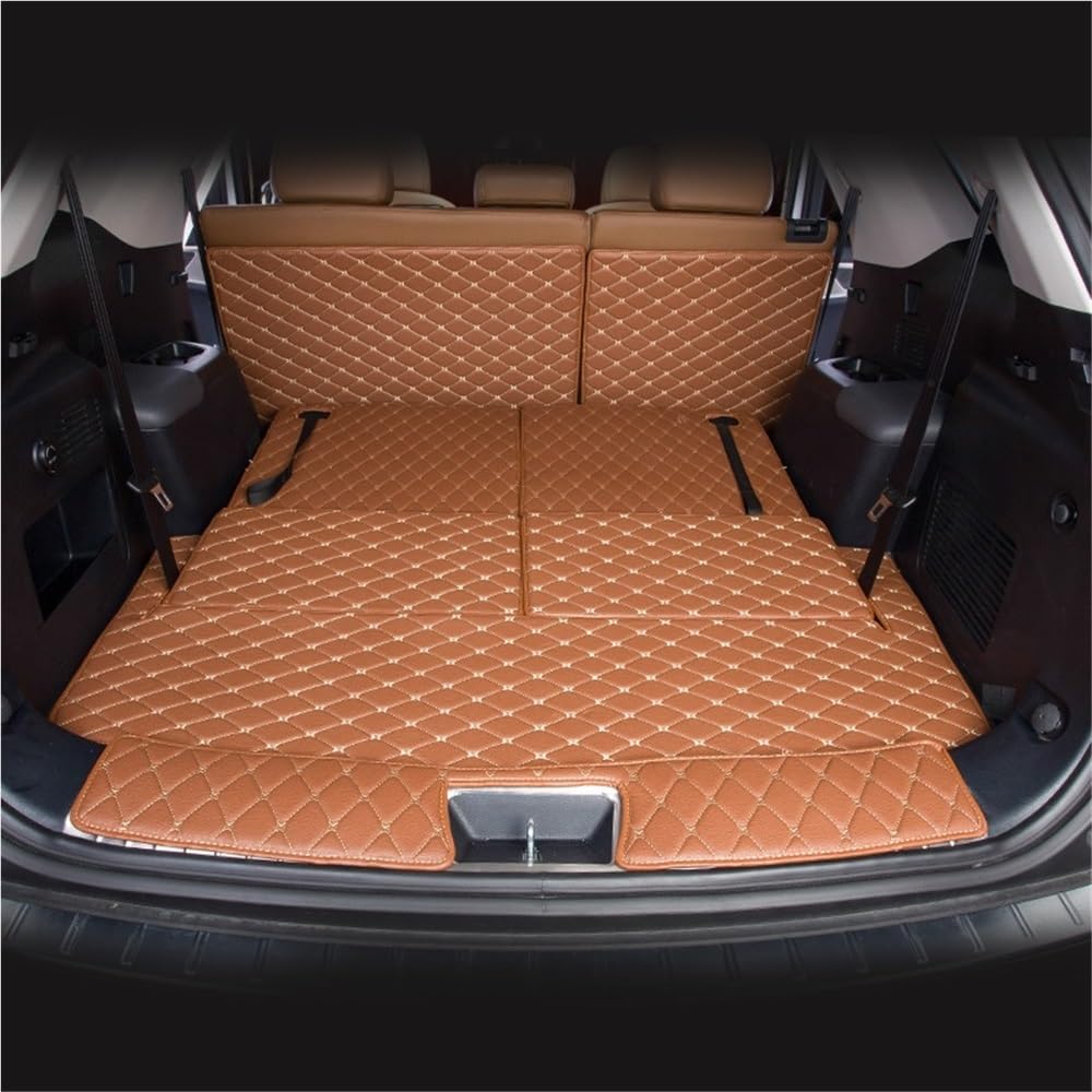 PENGNAQP Kompatibel mit Changan für Cs95 2017–2023 Auto-Styling Kofferraumschutz PU-Matte Catpet-Innenabdeckungsteil Kofferraummatte(Brown A) von PENGNAQP