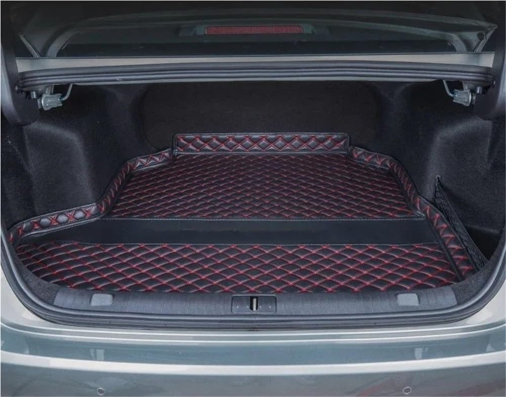 PENGNAQP Kompatibel mit Chery für Arrizo 8 2023 2024 Kofferraummatten PU Cargo Liner Boot Teppiche Innenabdeckung Kofferraummatte(Red Single) von PENGNAQP