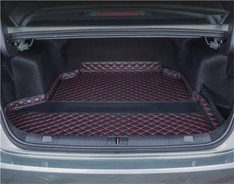 PENGNAQP Kompatibel mit Chery für Arrizo 8 2023 2024 Kofferraummatten PU Cargo Liner Boot Teppiche Innenabdeckung Kofferraummatte(Red Single) von PENGNAQP