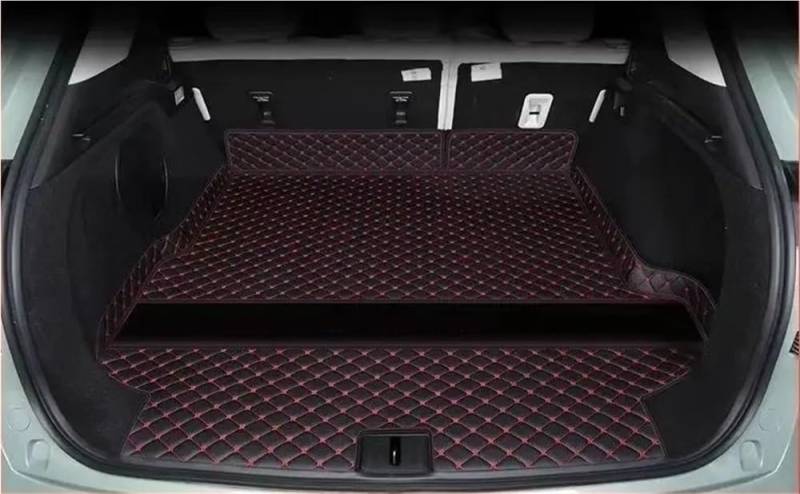 PENGNAQP Kompatibel mit Chery für Exeed RX 2023 benutzerdefinierte Kofferraummatten PU Cargo Liner Kofferraumteppiche Autozubehör Innenraum Kofferraummatte(Main pad Black red) von PENGNAQP