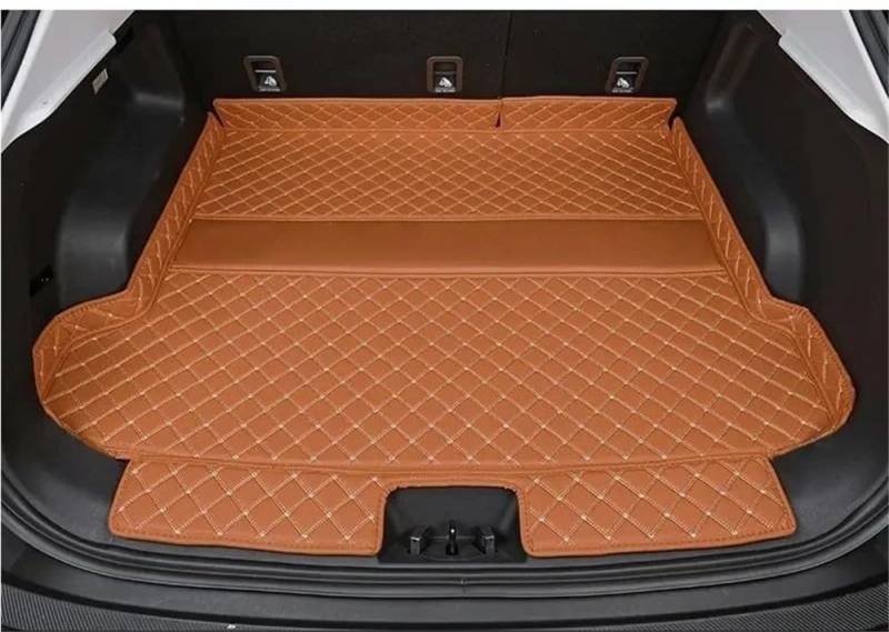 PENGNAQP Kompatibel mit Chery für OMODA C5 2022 2023 Kofferraummatten Schutzpolster Aufbewahrungstaschen Cargo-Liner Autoinnenraum Kofferraummatte(Main pad Brown) von PENGNAQP