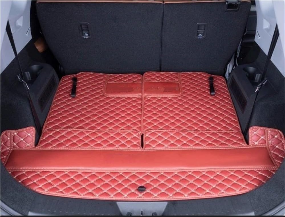 PENGNAQP Kompatibel mit Chery für Tiggo 8 2020 2021 2022 2023 2024 7 Sitze Kofferraummatten Cargo Liner Zubehör Kofferraummatte(3pcs red) von PENGNAQP