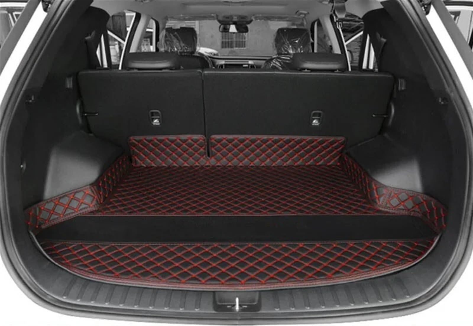 PENGNAQP Kompatibel mit Hyundai für Creta für IX25 2015 2016 2017 2018 2019 Kofferraummatten Schutzschale Cargo Liner Zubehör Styling Kofferraummatte(2,1 pcs) von PENGNAQP