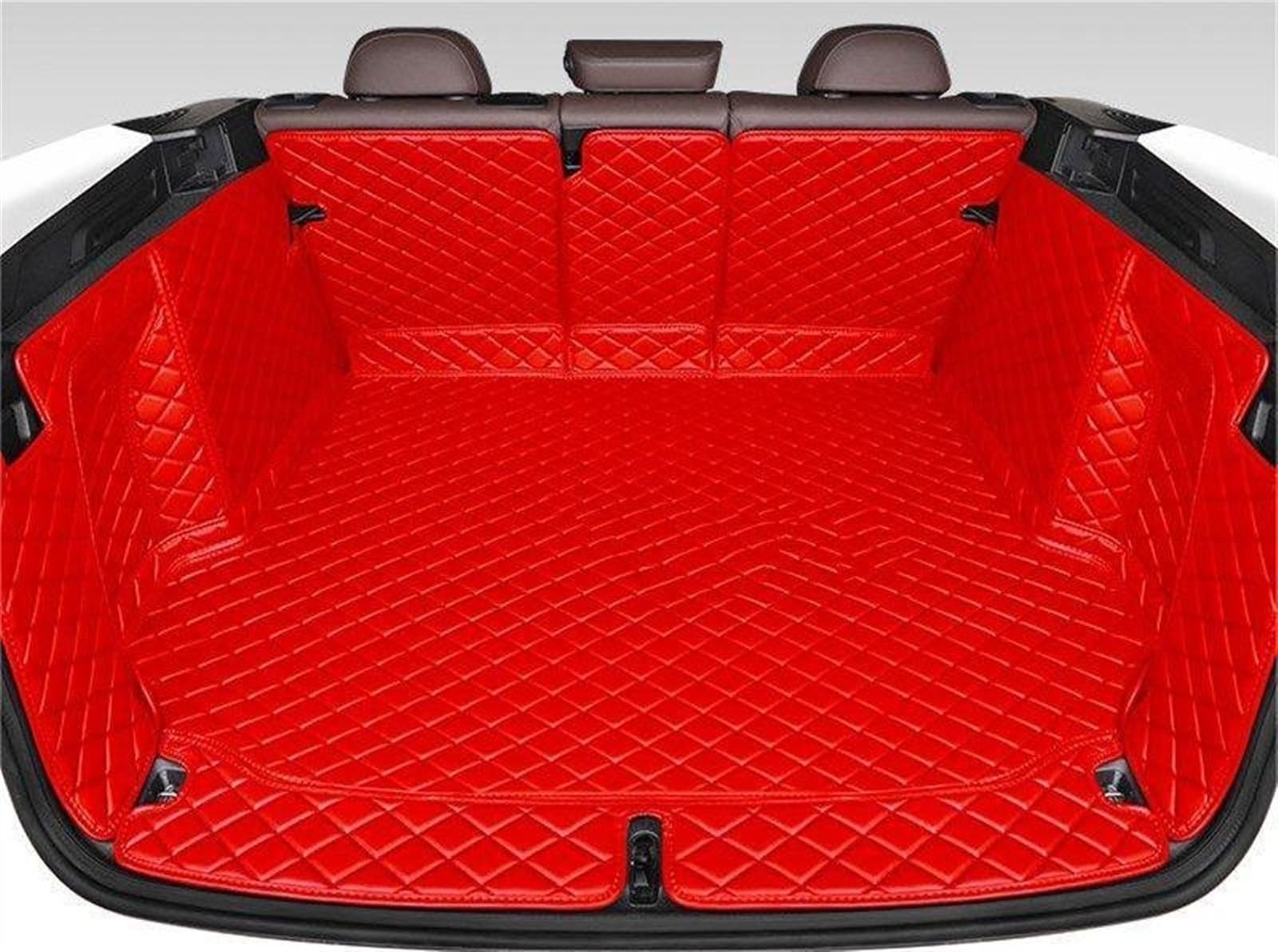 PENGNAQP Kompatibel mit Jeep für Grand für Cherokee Wk2 2011 2012 2013 2014 2015 2016 2017 2018 Maßgeschneiderte Kofferraummatten Cargo Liner Zubehör Kofferraummatte(Red) von PENGNAQP