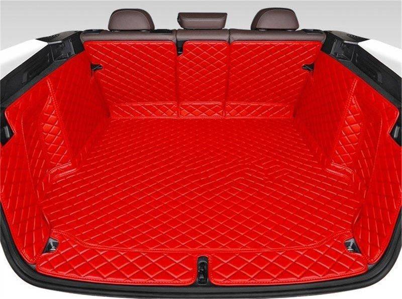 PENGNAQP Kompatibel mit Jeep für Grand für Cherokee Wk2 2011 2012 2013 2014 2015 2016 2017 2018 Maßgeschneiderte Kofferraummatten Cargo Liner Zubehör Kofferraummatte(Red) von PENGNAQP