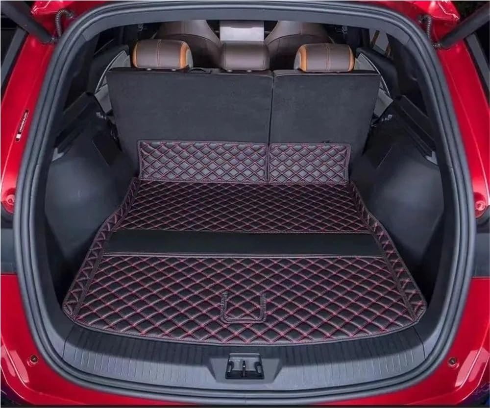 PENGNAQP Kompatibel mit Leapmotor für Leap C11 2022 2023 Kofferraummatten PU Cargo Liner Kofferraumteppiche Innenausstattung Alle Abdeckungen Kofferraummatte(Main Pad red) von PENGNAQP