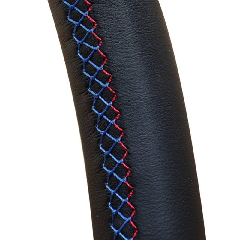 PENGNAQP Kompatibel mit Lexus für IS200 300 1999 2000 2001 2002 2003 2004 2005 PU Handnähen Auto Lenkradbezug Interieur-Zubehör(Red Blue Thread) von PENGNAQP