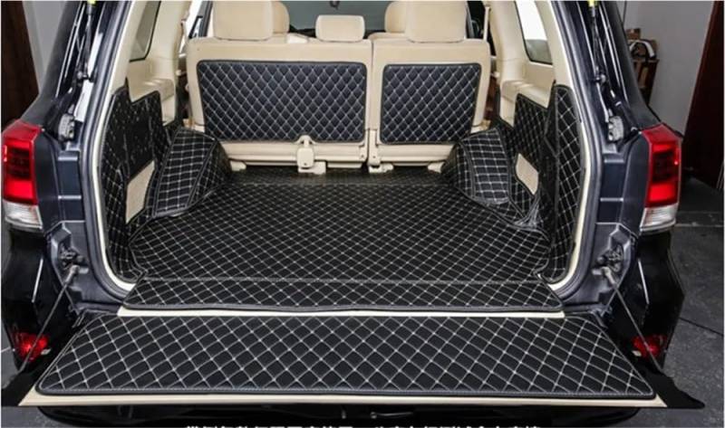 PENGNAQP Kompatibel mit Lexus für LX 570 5 Sitze 2007-2021 Benutzerdefinierter kompletter Satz Kofferraummatten Cargo Liner Mat Boot Teppiche Abdeckung Kofferraummatte(Black) von PENGNAQP