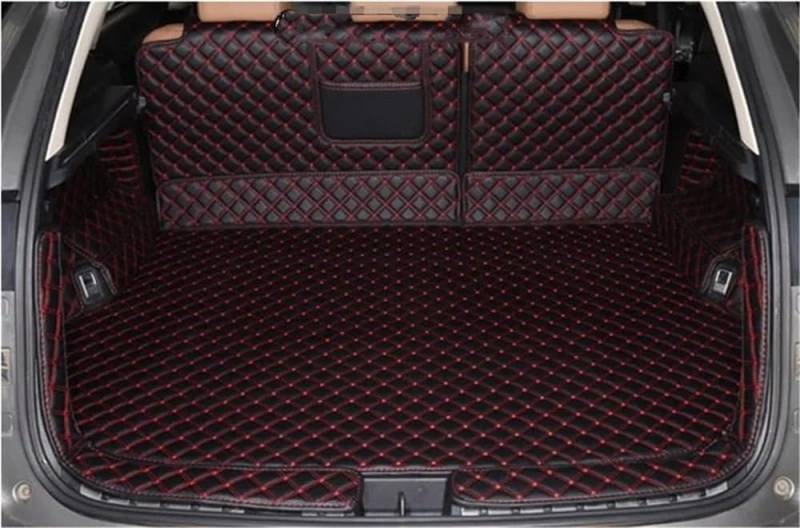 PENGNAQP Kompatibel mit Lexus für NX 200 200t 300 300h 2014–2021 spezielle Kofferraummatten Kofferraumteppiche Cargo-Liner-Matte Kofferraummatte(Black with red) von PENGNAQP