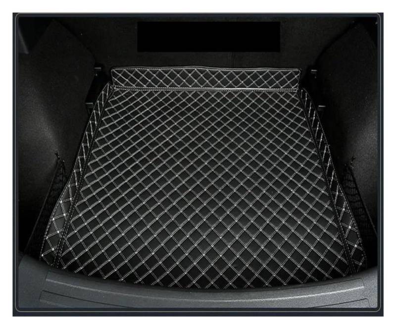 PENGNAQP Kompatibel mit MG für ZS 2019 2020 2021 PU Kofferraummatte Cargo-Liner Kofferraumteppich Innenzubehör Abdeckungen Kofferraummatte(Black Beige 1pcs) von PENGNAQP