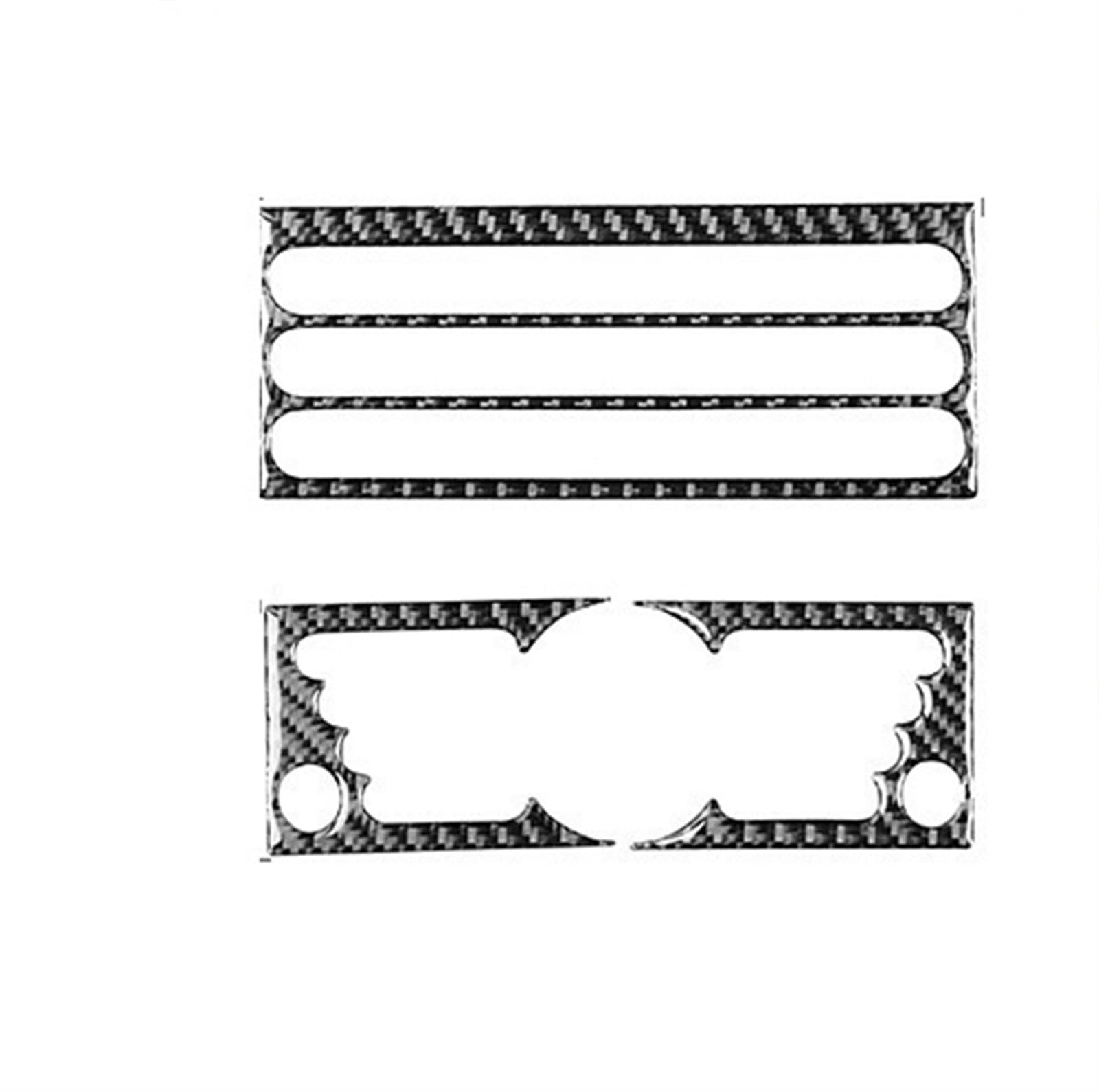 PENGNAQP Kompatibel mit Mini für Cooper R50 R53 2002–2004, Kohlefaser-Aufkleber, Auto-Zentralsteuerung, Navigation, Lenkradverkleidung, Auslassverkleidung Interieur-Zubehör(CD AC Set 1) von PENGNAQP